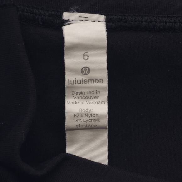 Lululemon Leggings Womens 6 Black Wunder Under Crop Full-On Luon 21" Yoga - Picture 7 of 12